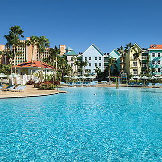 Harborside Resort at Atlantis &mdash; Pool With Loungers and Umbrellas