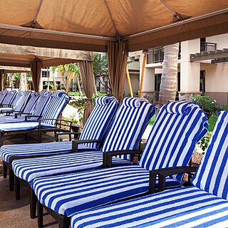 The Westin Nanea Ocean Villas — Cabanas with Loungers and TV