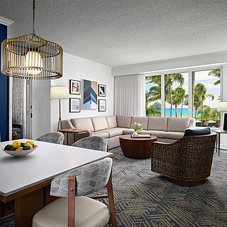 Marriott's Ocean Pointe — Sample Living Area (see below for unit-type specific photos)