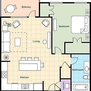 Club Wyndham Austin — 1 Bedroom Deluxe Suite Floorplan