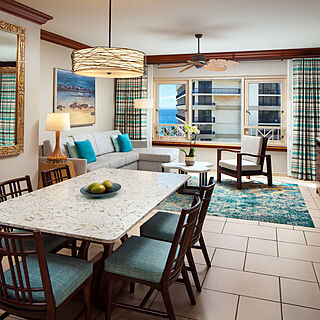 Marriott's Maui Ocean Club - Lahaina Tower — Sample Living and Dining Area