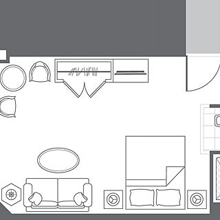 Marriott's Aruba Surf Club — Studio King/Queen Floorplan