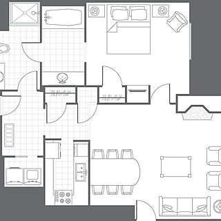 Marriott's MountainSide at Park City — 1 Bedroom Villa Floorplan