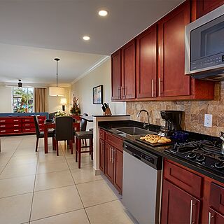 Divi Village Golf and Beach Resort &mdash; Sample 2-bedroom golf suite kitchen