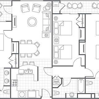 Marriott's Frenchman's Cove — 3 Bedroom Villa Floorplan