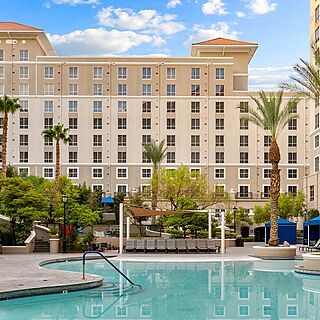 Club Wyndham Grand Desert — Accessible Pool With Loungers and Cabanas