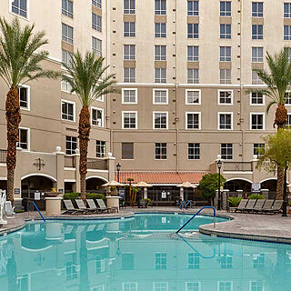 Club Wyndham Grand Desert — Pool With Loungers and Umbrellas