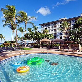 The Westin Kaanapali Ocean Resort Villas — Kid's Swimming Pool With Shaded Loungers and Cabanas