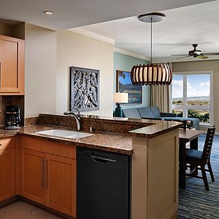 The Westin Kaanapali Ocean Resort Villas — Sample Kitchen and Living Area