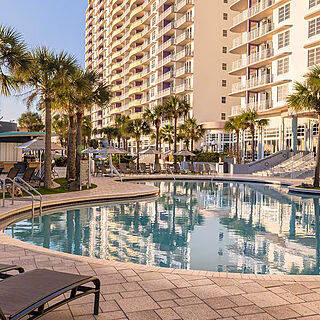 Club Wyndham Ocean Walk — Accessible Pool With Loungers and Umbrellas