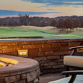 Club Wyndham Great Smokies Lodge — Firepit Area With Golf Course View