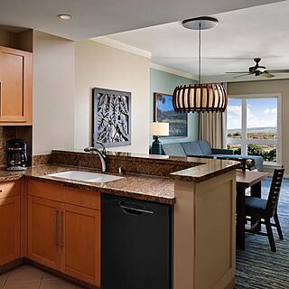The Westin Kaanapali Ocean Resort Villas North &mdash; Sample Kitchen and Living Area