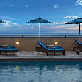 Marriott's BeachPlace Towers — Pool Loungers and Umbrellas