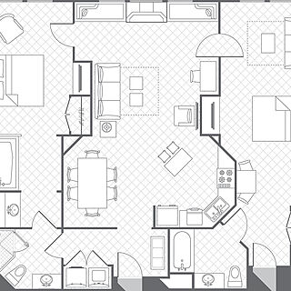 Marriott's Summit Watch — 2 Bedroom Villa Floorplan