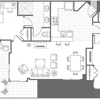 Marriott's Oceana Palms — 2 Bedroom Villa Floorplan