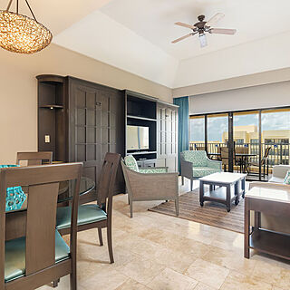 The Royal Sands — Sample Living Area With Attached Balcony