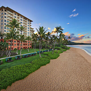 Marriott's Maui Ocean Club - Lahaina Tower — Resort Beach With Cabanas