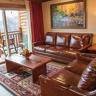 Westgate Smoky Mountain Resort & Water Park — Sample Living Area With Attached Balcony