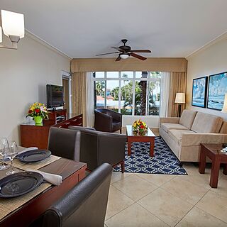Divi Village Golf and Beach Resort &mdash; Sample 1-bedroom living area