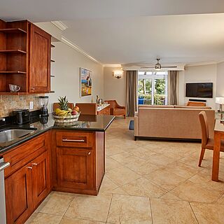 Divi Village Golf and Beach Resort &mdash; Sample 1-bedroom golf suite kitchen