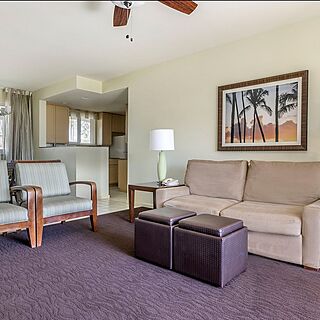 The Point at Poipu — Sample living area