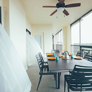 Holiday Inn Club Vacations at Orange Lake Resort - River Island — Sample four-bedroom villa balcony