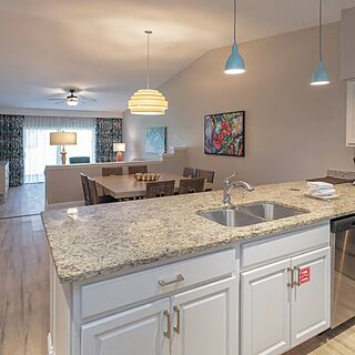 Holiday Inn Club Vacations at Orange Lake Resort - West Village — Sample three-bedroom kitchen