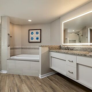Holiday Inn Club Vacations at Orange Lake Resort - East Village &mdash; Sample two-bedroom villa bathroom