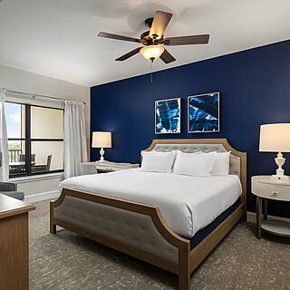 Holiday Inn Club Vacations at Orange Lake Resort - River Island — Sample two-bedroom Signature villa bedroom
