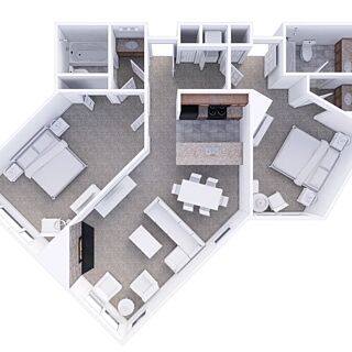 The Ridge Tahoe — Two-bedroom Ridge Tahoe floorplan