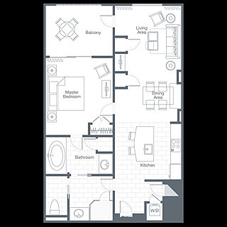 Sheraton Vistana Villages — Larger one-bedroom villa floorplan