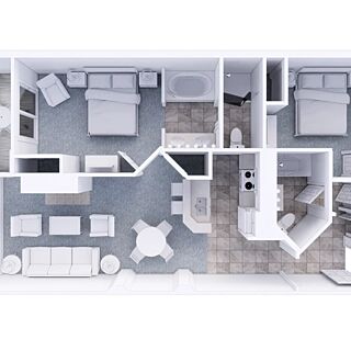 Holiday Inn Club Vacations at South Beach Resort — Two-bedroom villa floorplan