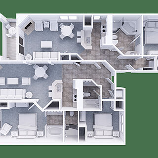 Holiday Inn Club Vacations at South Beach Resort — Three-bedroom lock-off villa floorplan