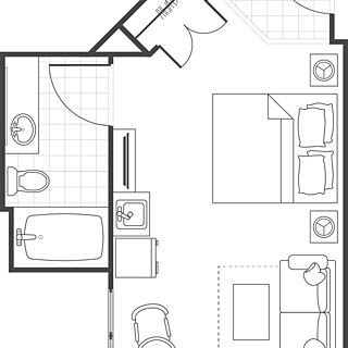 Marriott's Willow Ridge Lodge &mdash; Guest room floorplan