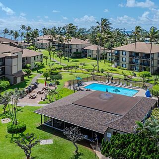 Pono Kai &mdash; Aerial resort grounds view