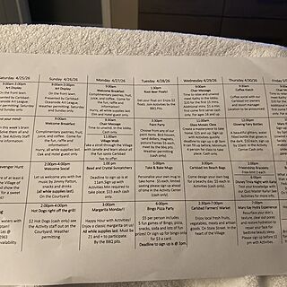 Activities for the week