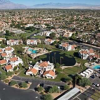 View from overhead of complex