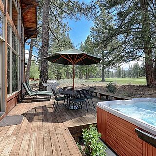 Spa on back deck